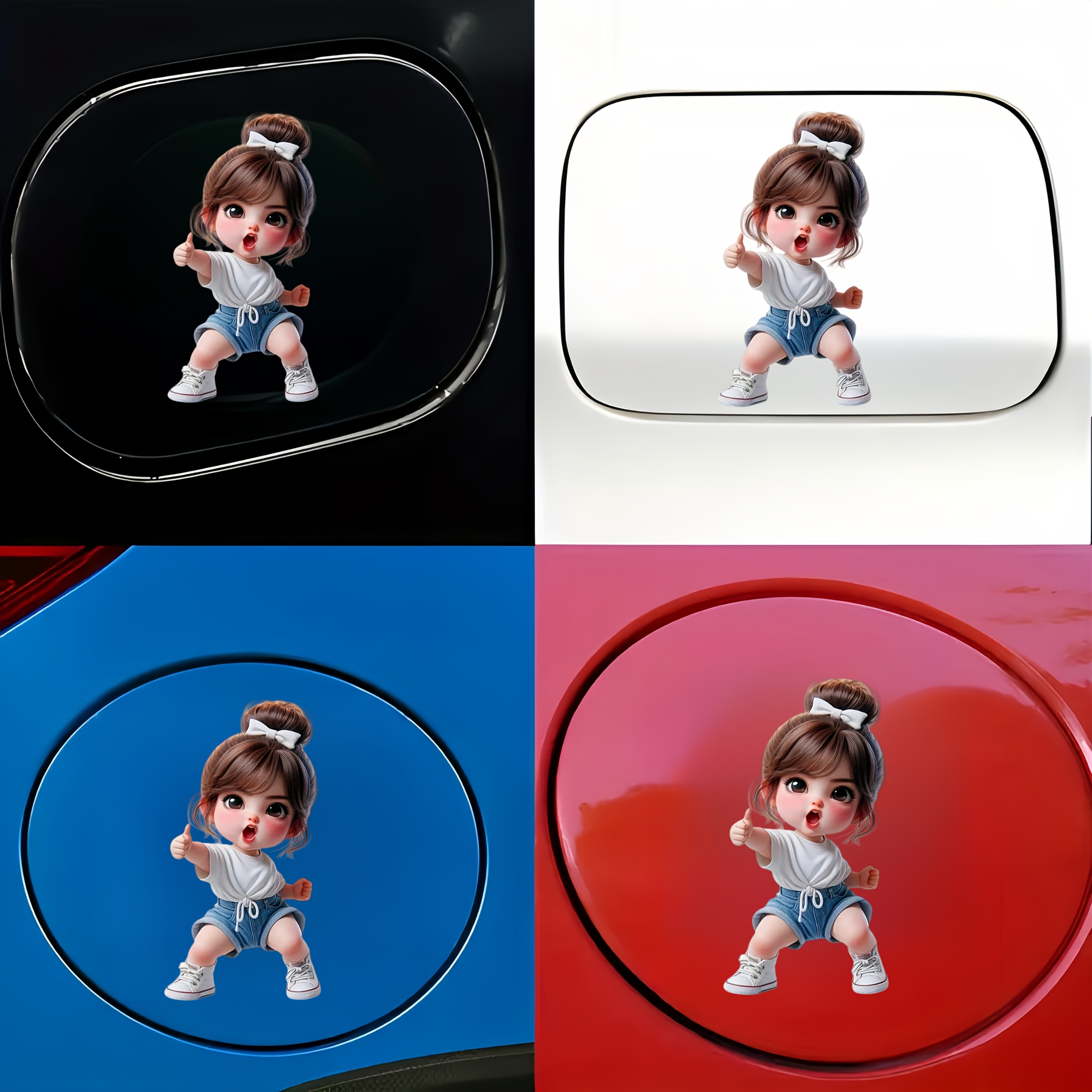 Laptop Accessories Girls - Thumbs-Up Motivational Girl Glossy Waterproof Vinyl