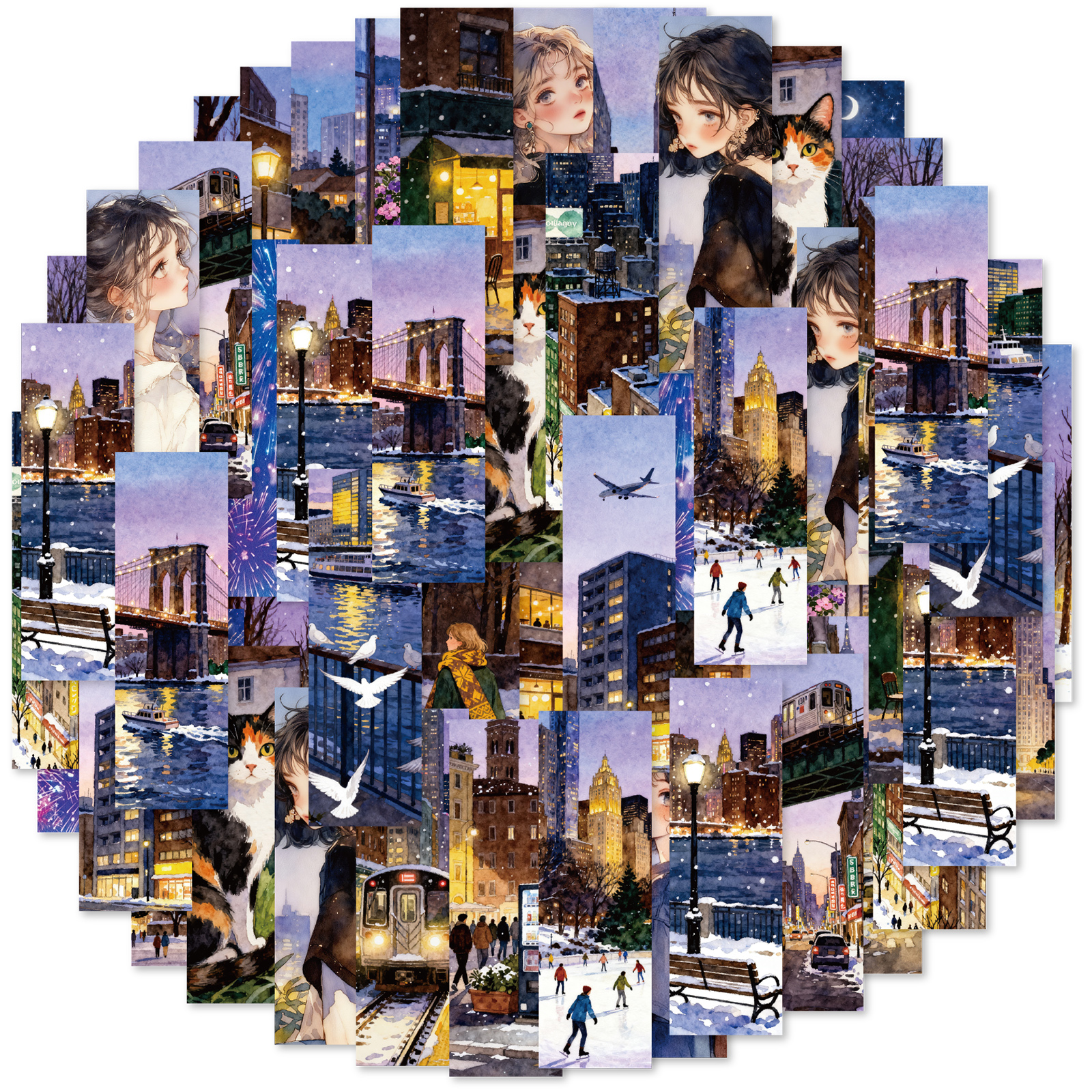 Laptop Accessories Girls - Etori Life Night City 25Pcs Nighttime