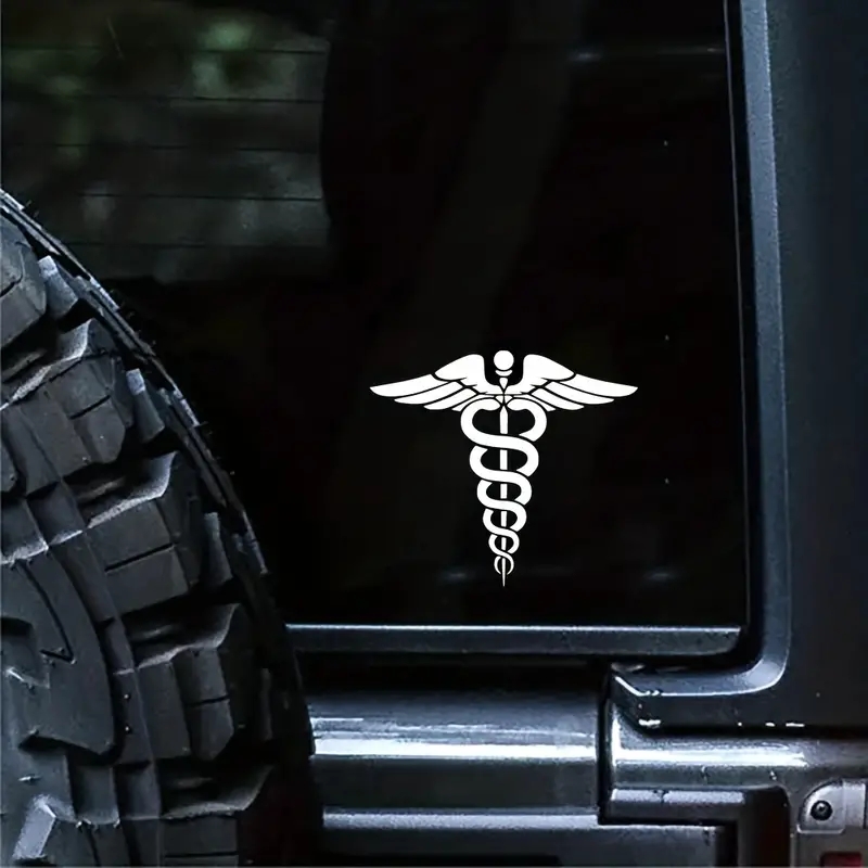 Laptop Accessories Logo - 1PC EMT Nurse Fireman Doctor Caduceus