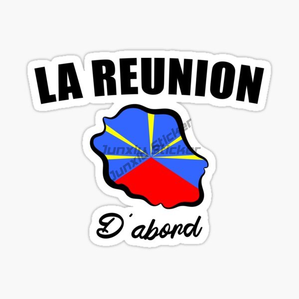 Reunion Island Flag Car Sticke - Laptop Accessories Logo avis et prix