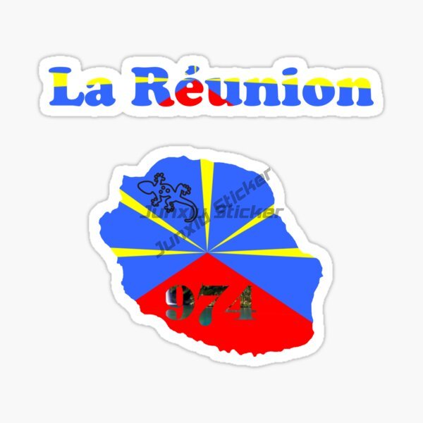 Reunion Island Flag Car Sticke - Laptop Accessories Logo avis et prix