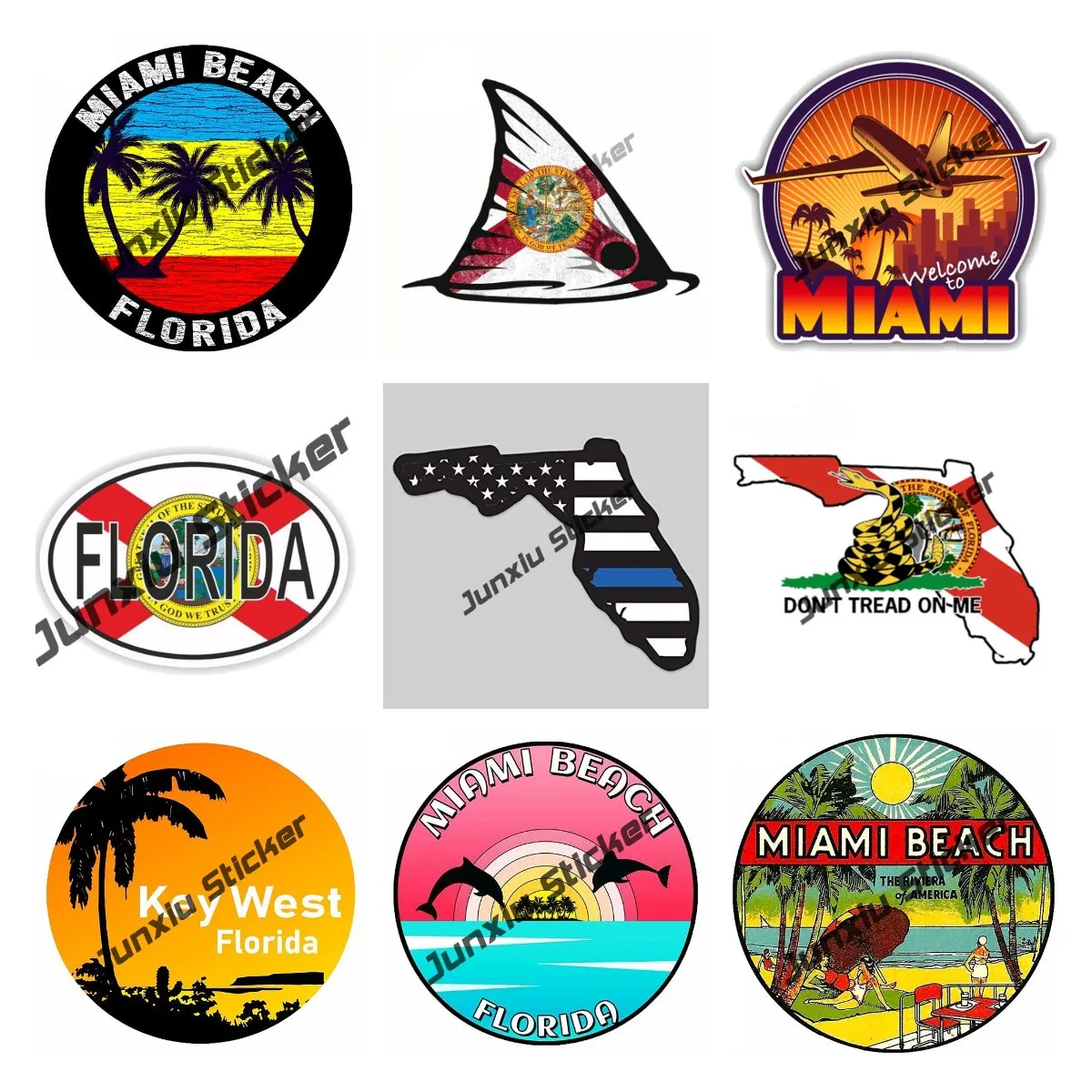 Creative Florida Flag Sticker  - Laptop Accessories Logo avis et prix