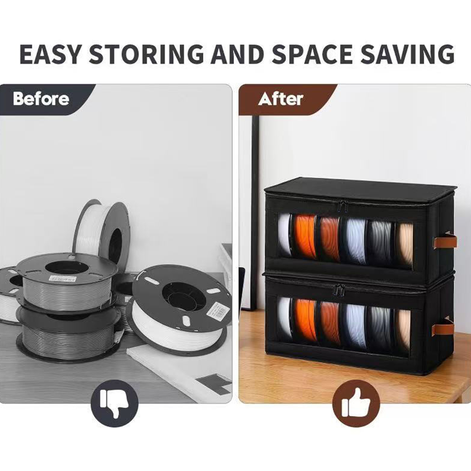 1-10X 3D Printer Filament Stor - Cable Management Bag avis et prix