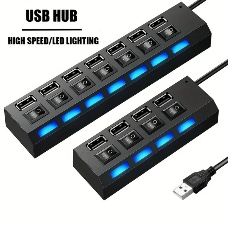 USB 2.0 Hub 4/7 Port Splitter  - Laptop Accessories Productivity avis et prix