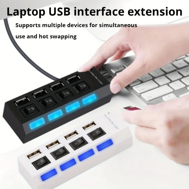 USB 2.0 Hub 4/7 Port Splitter  - Laptop Accessories Productivity avis et prix