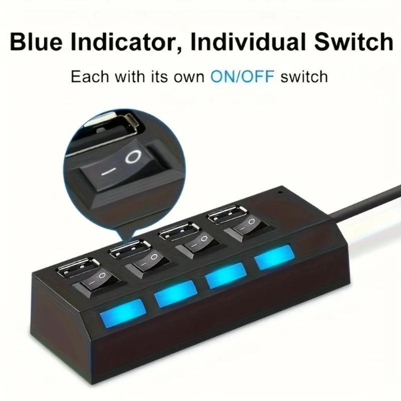 USB 2.0 Hub 4/7 Port Splitter  - Laptop Accessories Productivity avis et prix