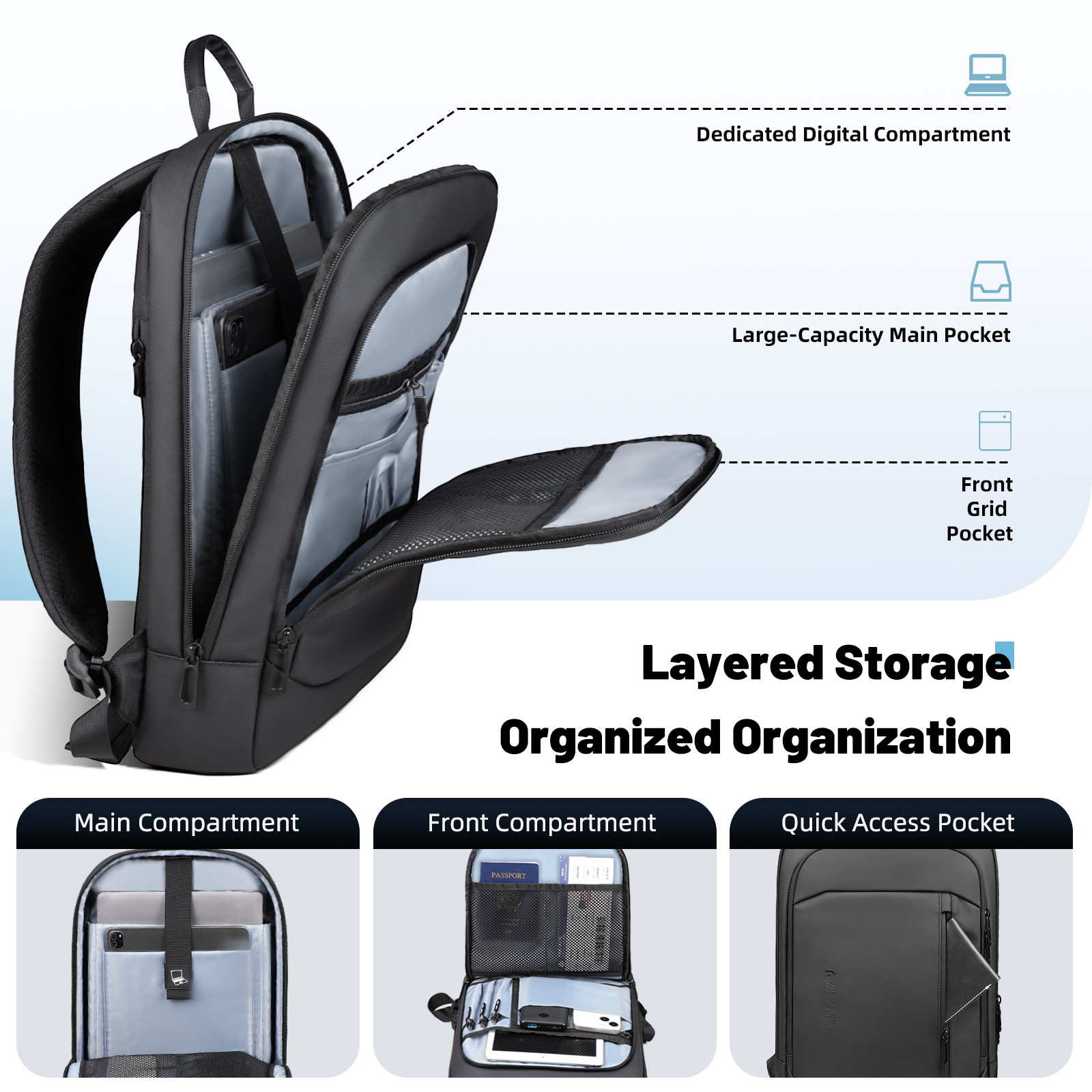 HK Lightweight Men's Business  - Laptop Backpack Anti Theft avis et prix