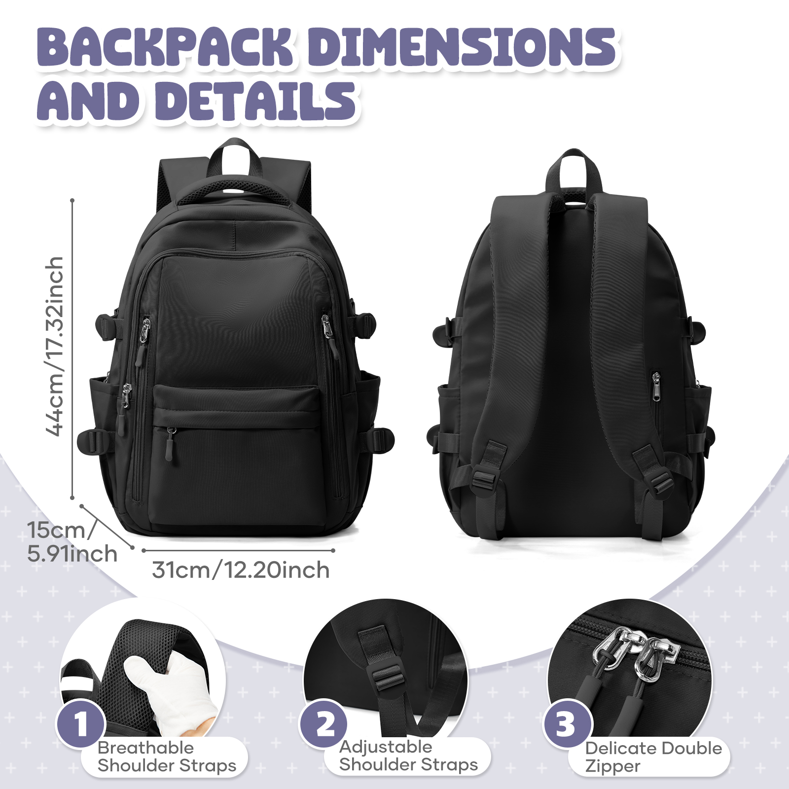 Large Capacity Women's Backpac - Laptop Backpack Anti Theft avis et prix