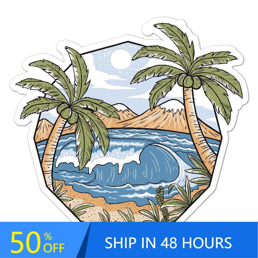 Palm Trees Beach Surf, Retro B - Laptop Unique Accessories avis et prix