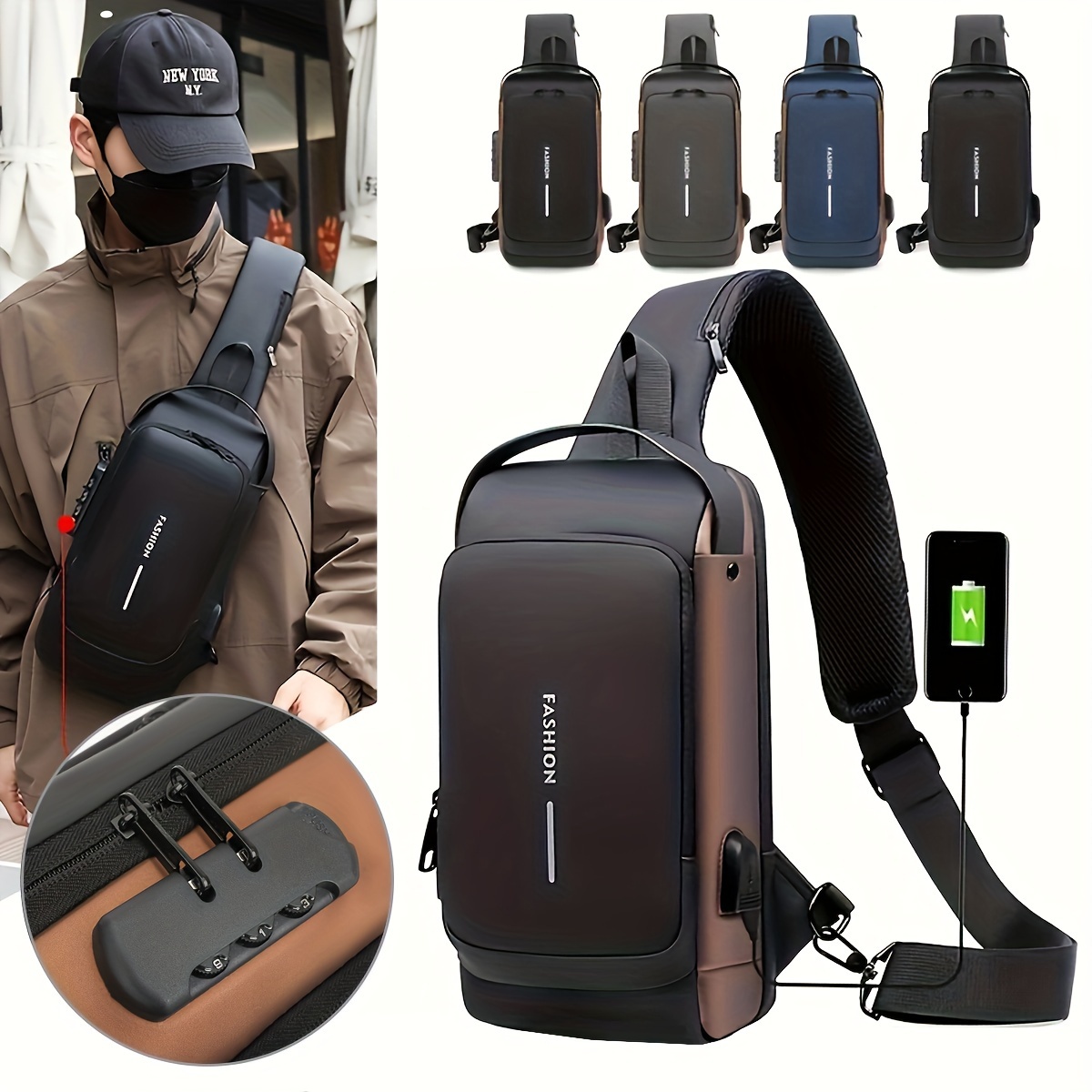Password Lock Anti-Theft Men's - Laptop Backpack Anti Theft avis et prix
