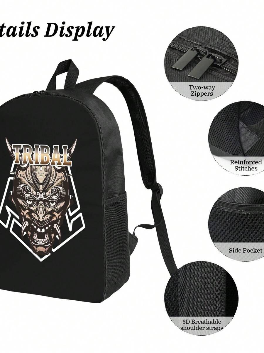 Tribal Demon Print Waterproof  - Laptop Backpack Anti Theft avis et prix