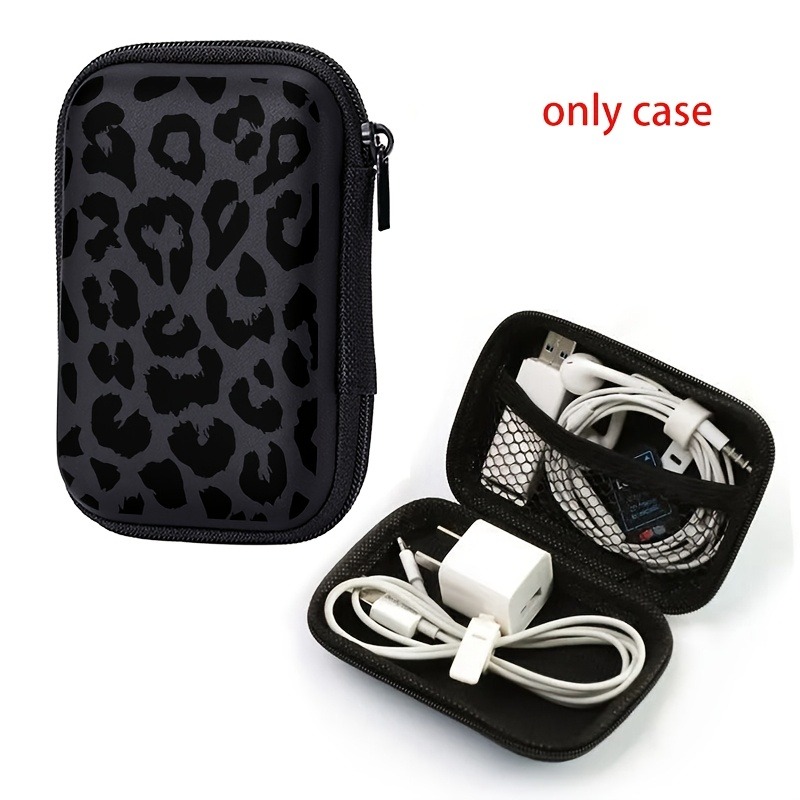 Black Leopard Print EVA Hard S - Cable Management Bag avis et prix