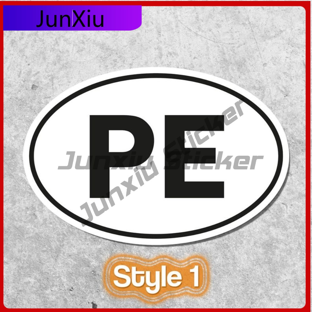 Peru PE Sticker Oval Flag Wate - Laptop Unique Accessories avis et prix