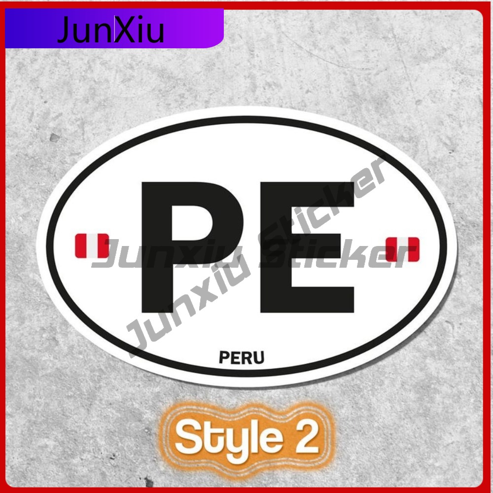 Peru PE Sticker Oval Flag Wate - Laptop Unique Accessories avis et prix