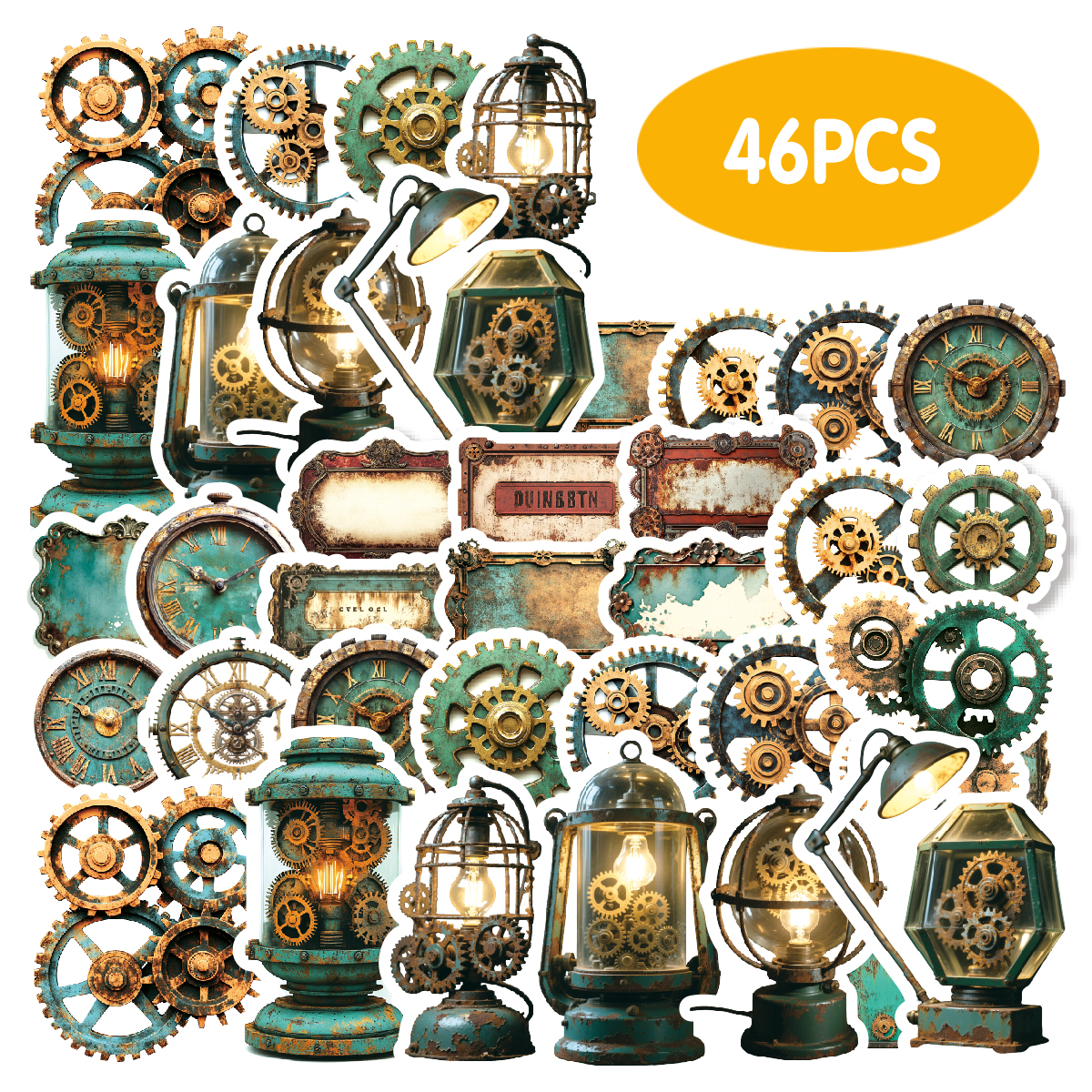 46pcs Gear Heavy Metal Sticker - Laptop Unique Accessories avis et prix