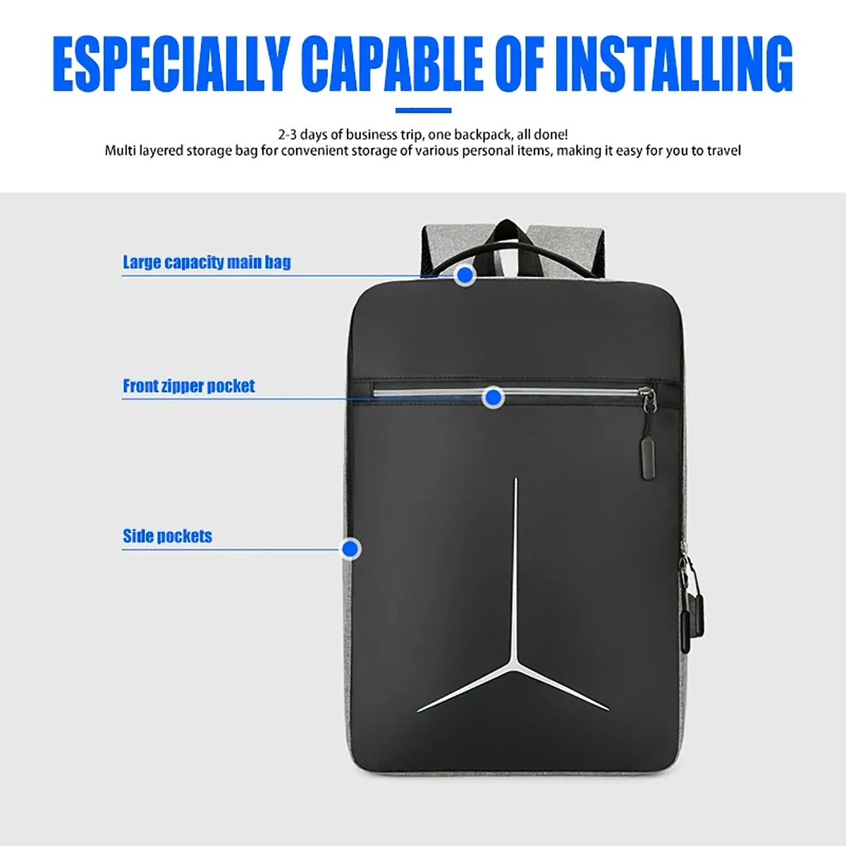 New Anti-theft USB Waterproof  - Laptop Backpack Anti Theft avis et prix