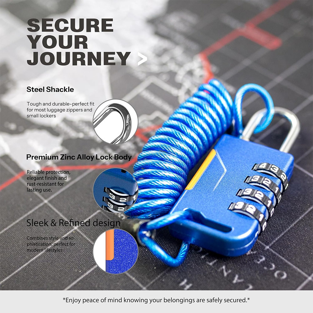 4 Digit Combination Padlock wi - Laptop Backpack Anti Theft avis et prix