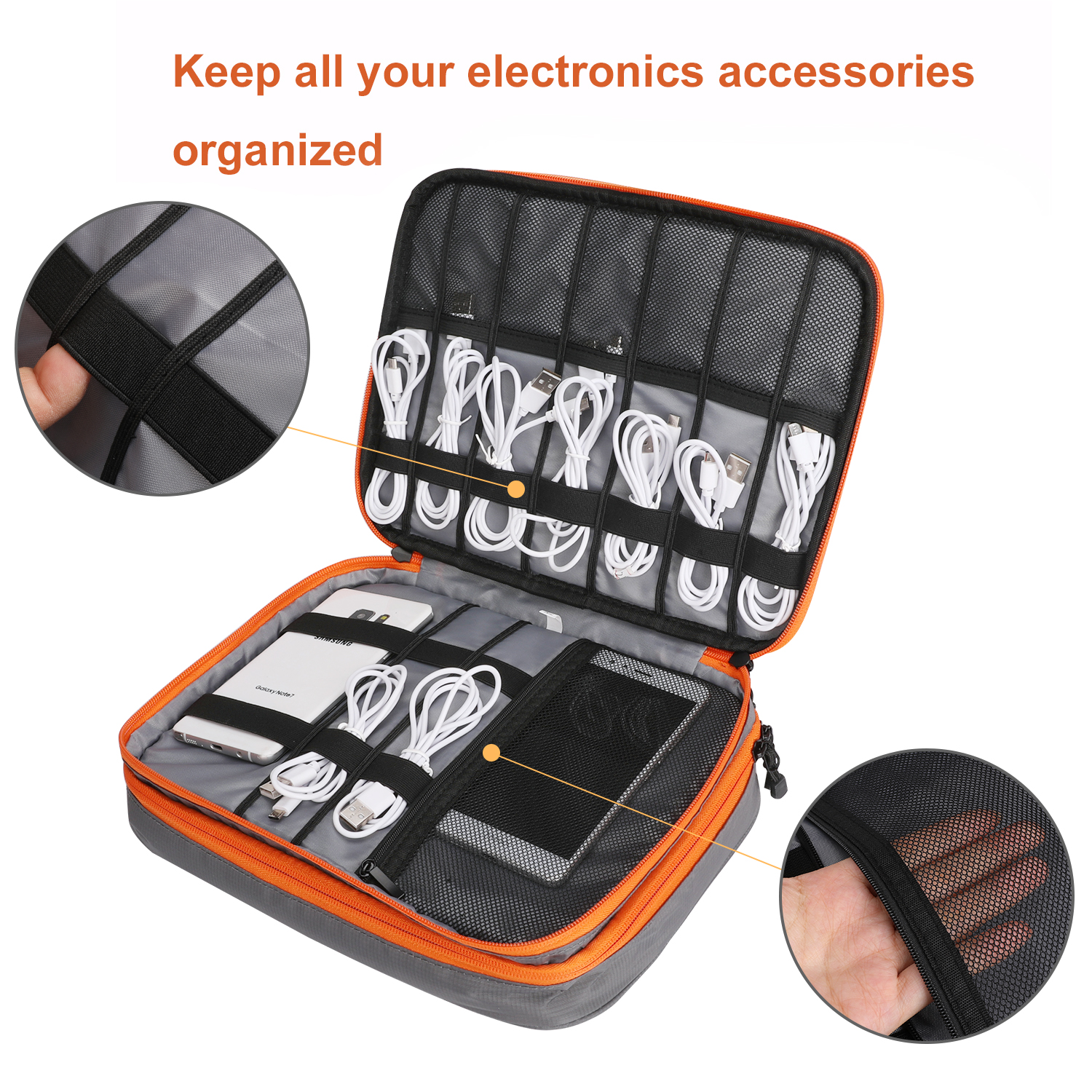 Double Layers Large Capacity T - Cable Management Bag avis et prix