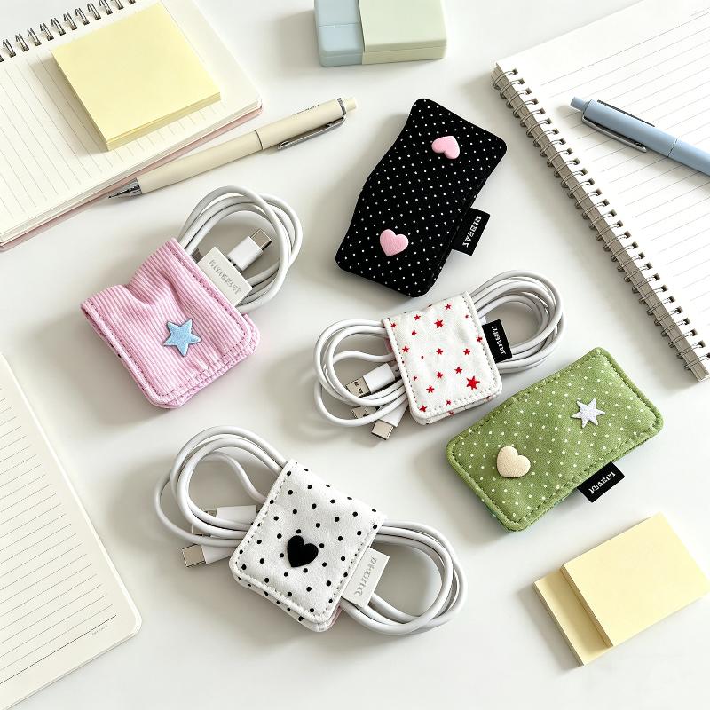 Handmade Fabric Earphone Decor - Cable Management Bag avis et prix