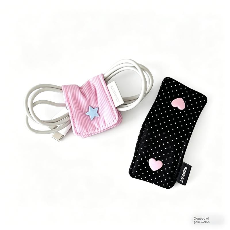 Handmade Fabric Earphone Decor - Cable Management Bag avis et prix